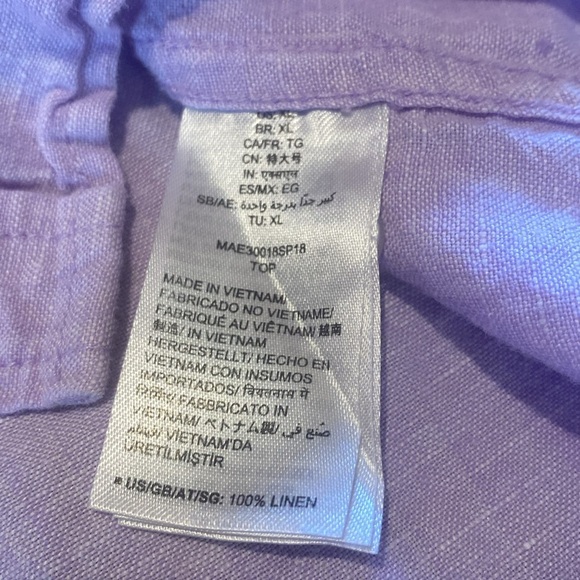 Amazon Essentials Linen Men's Slim Fit
Short-Sleeve Shirt Lilac Pink Sz XL - Picture 4 of 6